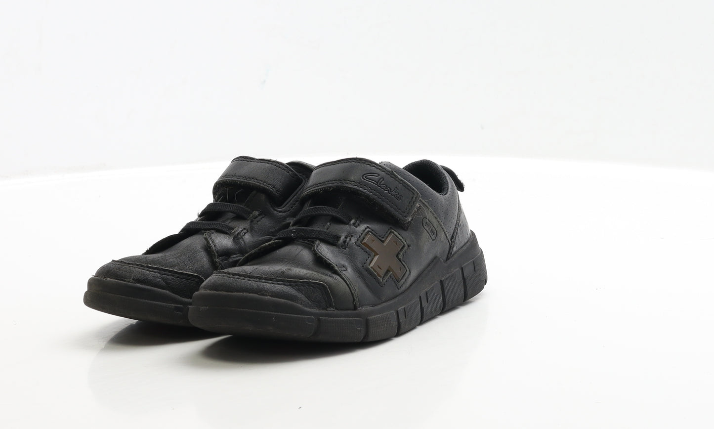 Clarks Boys Black Polyester Trainer UK 10.5