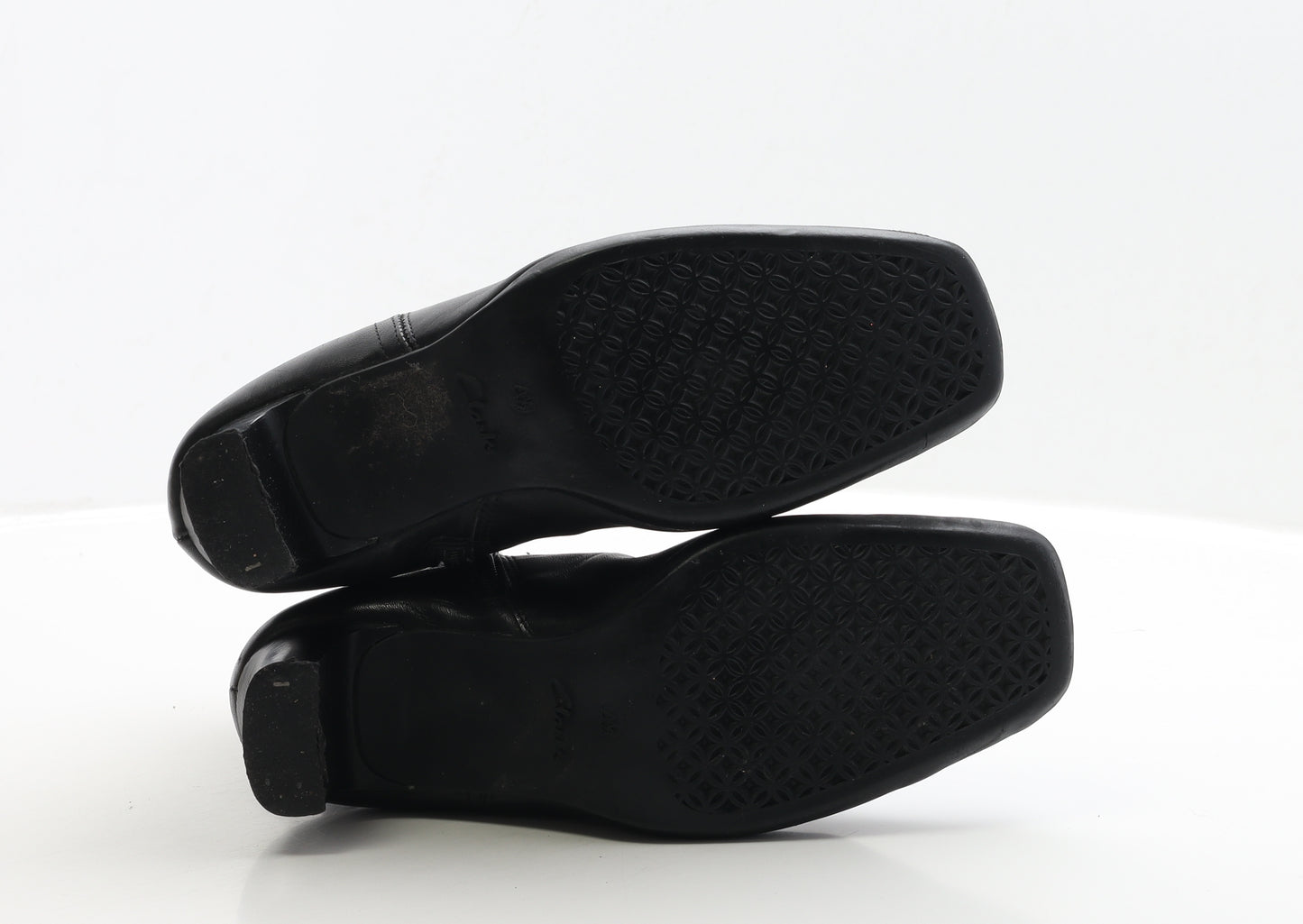 Clarks Womens Black Faux Leather Bootie Boot UK 4.5