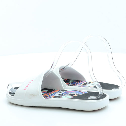Nabaiji Girls White Rubber Slip On Sandal UK 2.5