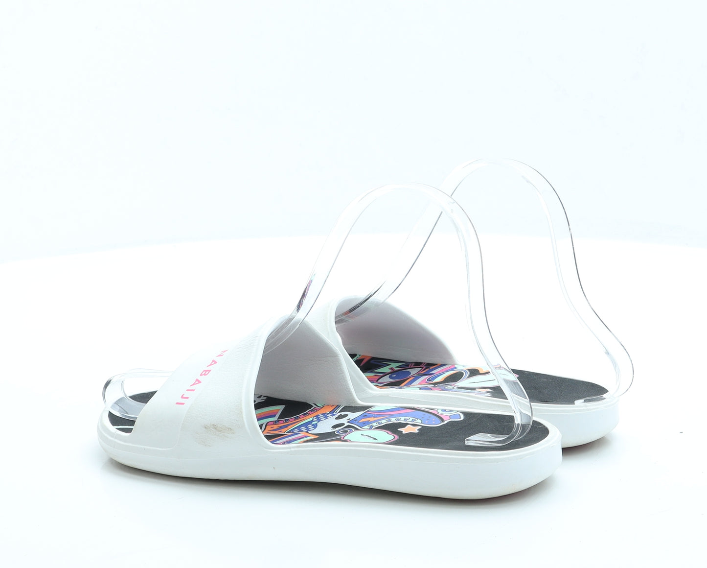 Nabaiji Girls White Rubber Slip On Sandal UK 2.5