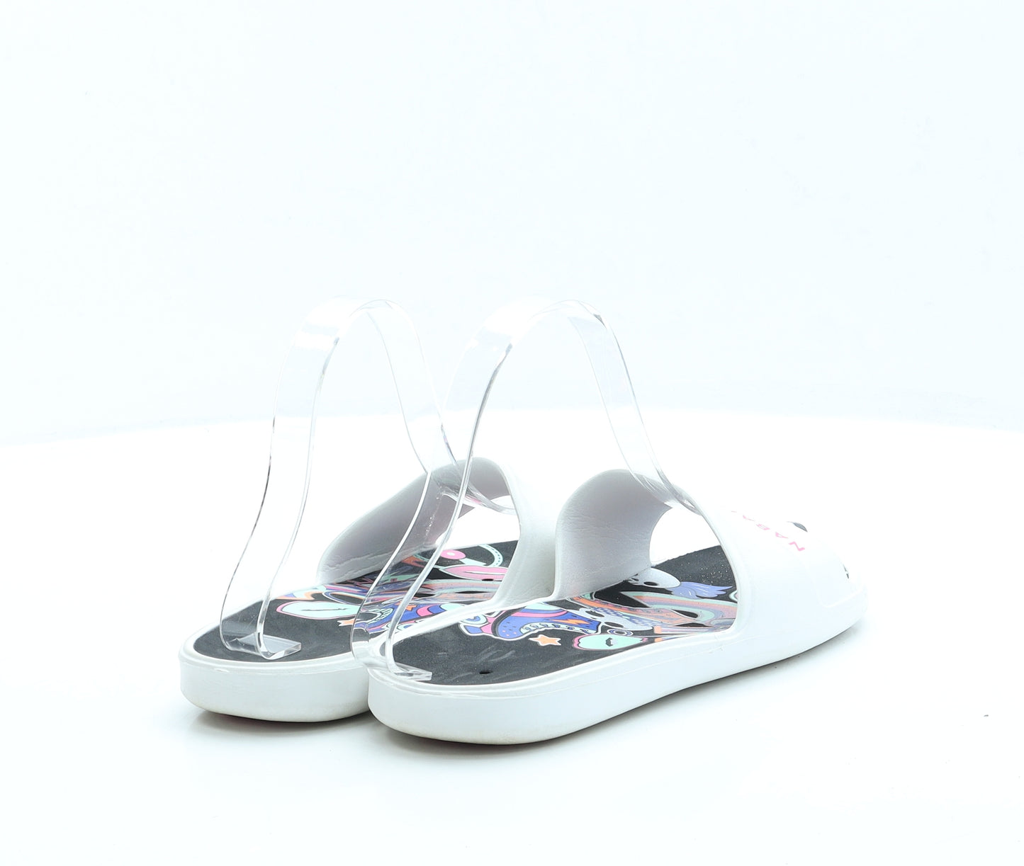 Nabaiji Girls White Rubber Slip On Sandal UK 2.5