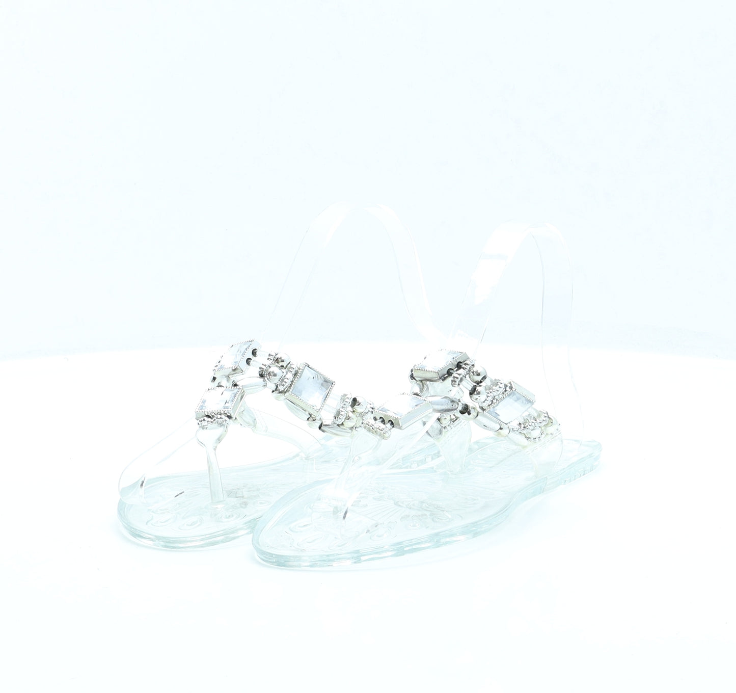 Papaya Womens Clear Polyester Thong Sandal UK 5 EUR 38