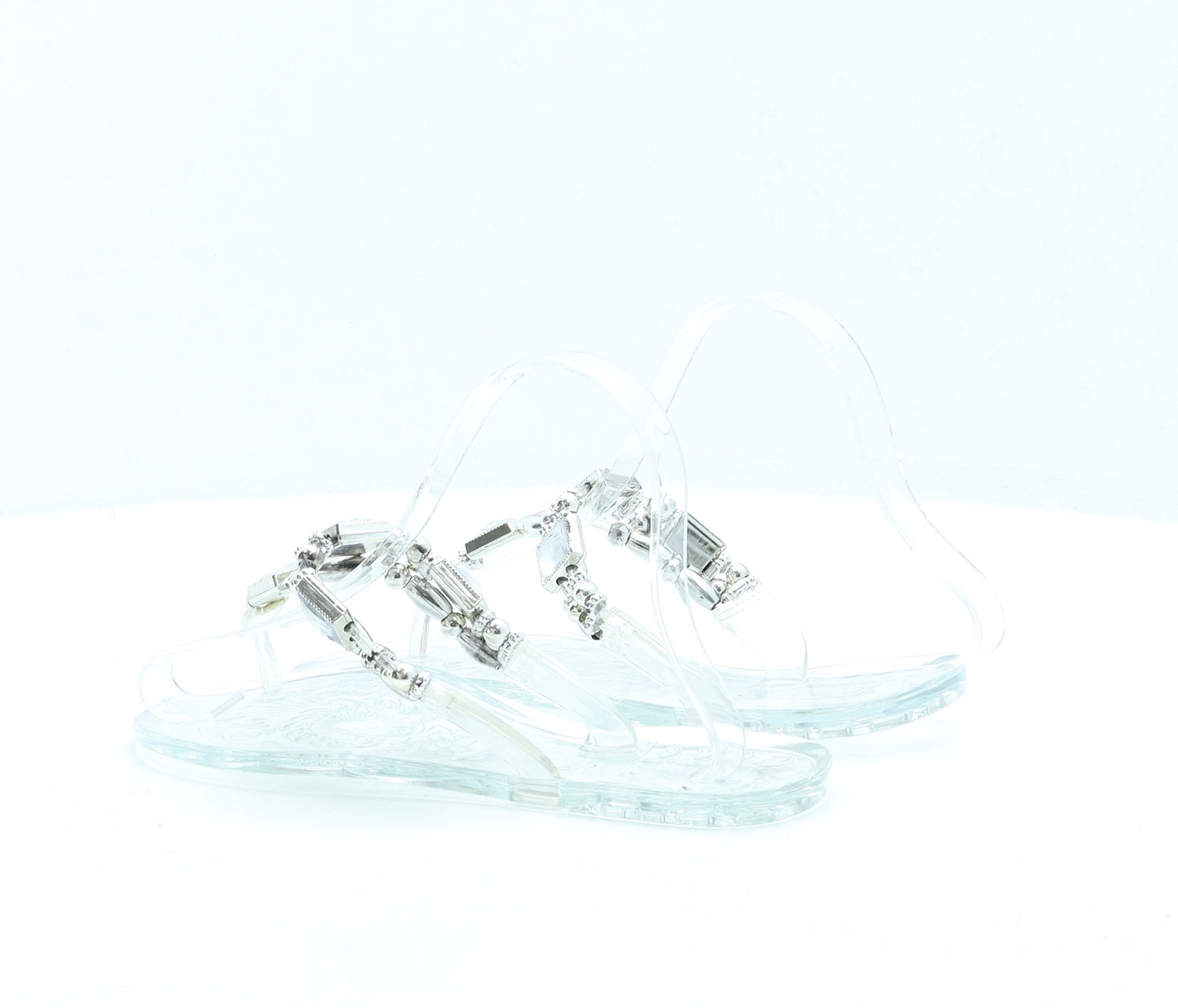 Papaya Womens Clear Polyester Thong Sandal UK 5 EUR 38