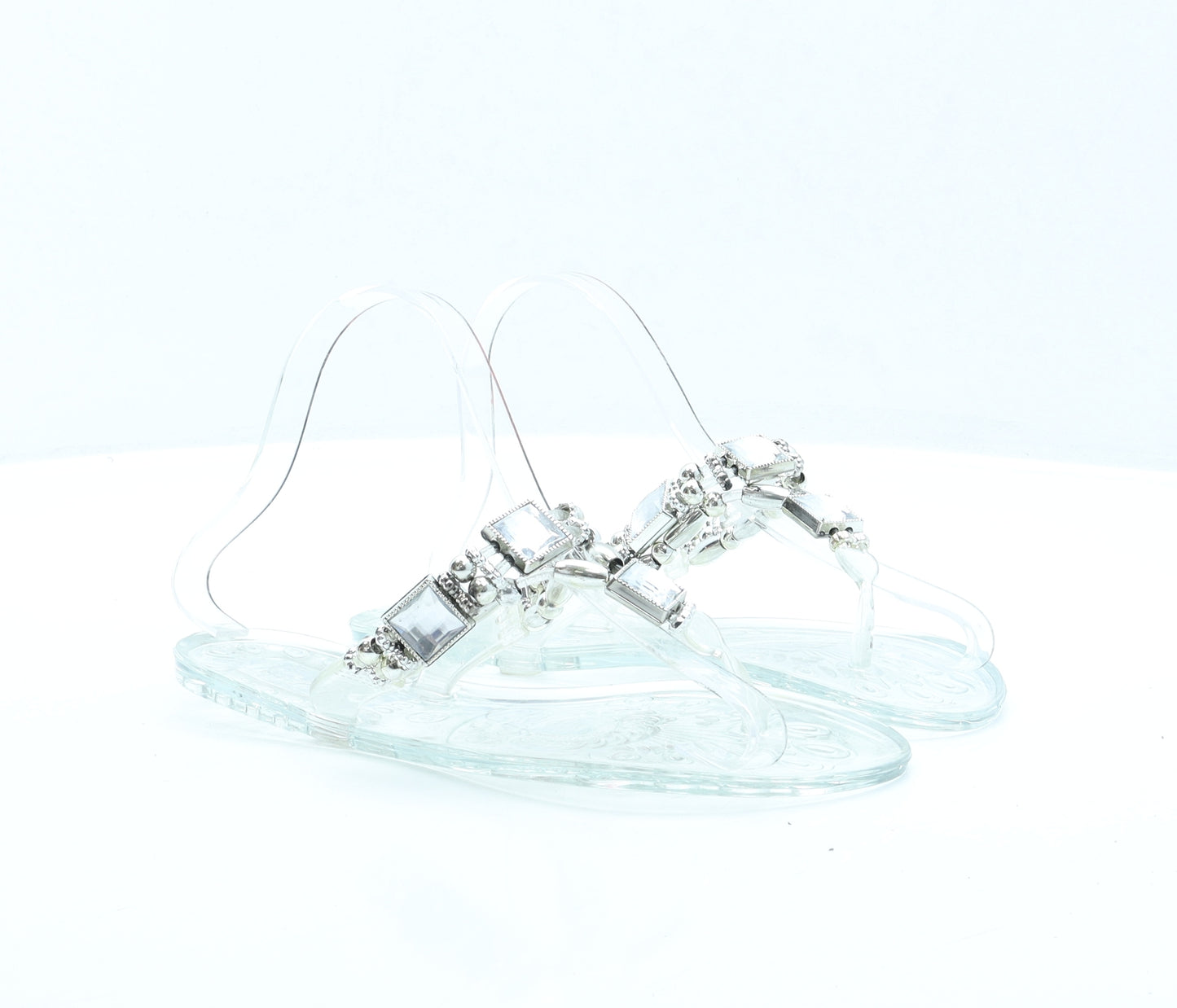 Papaya Womens Clear Polyester Thong Sandal UK 5 EUR 38