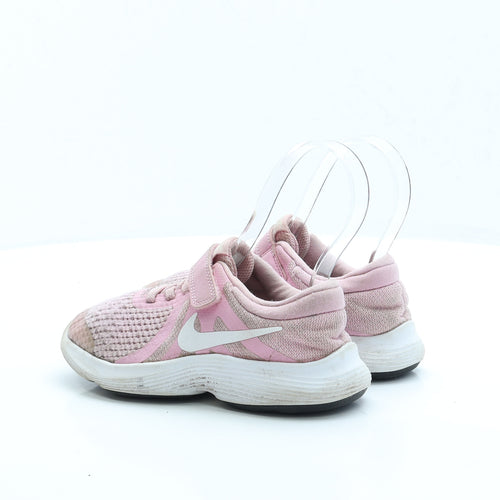 Nike Girls Pink Polyester Trainer UK 13