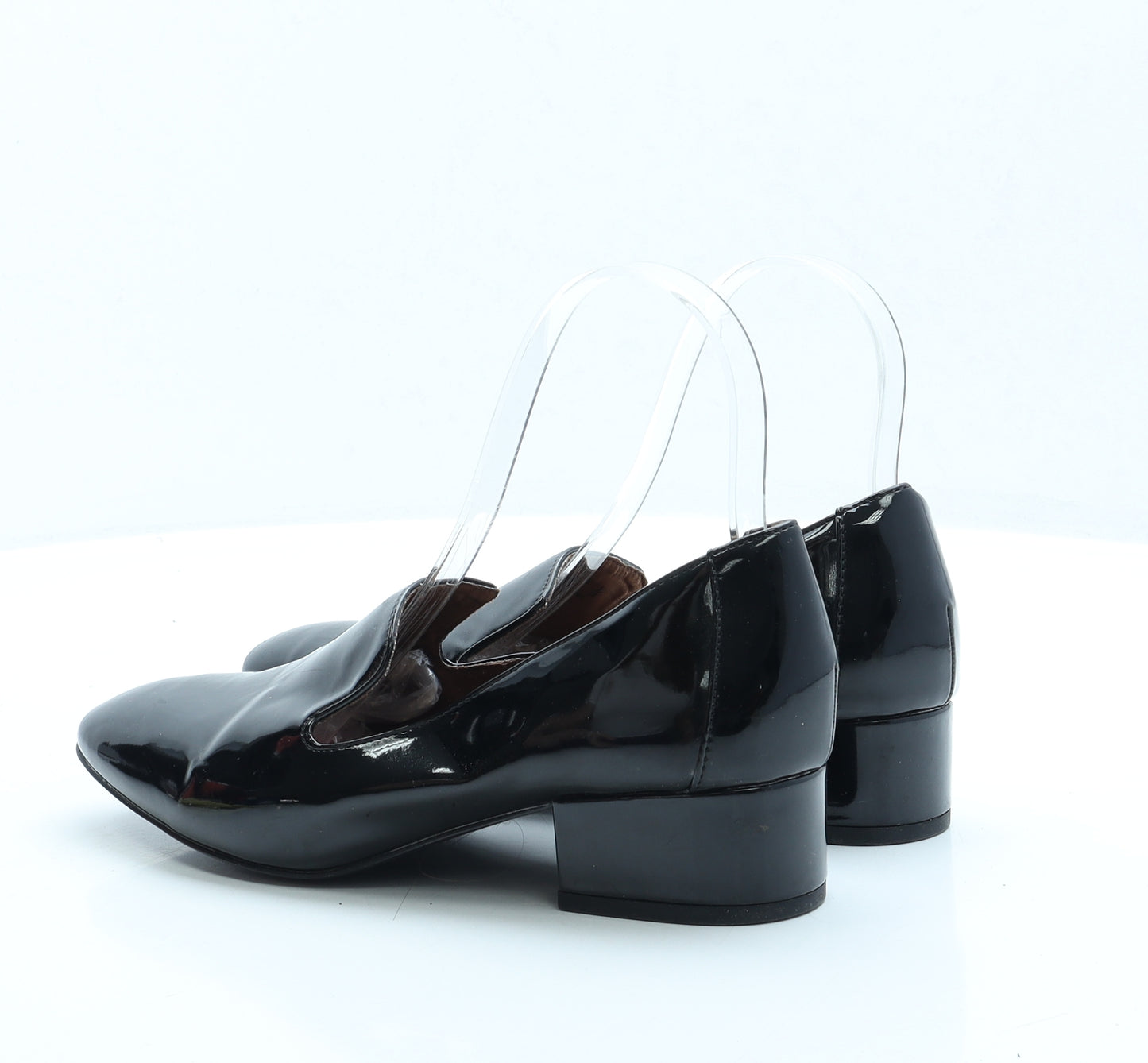 NEXT Womens Black Vinyl Loafer Flat UK 5 EUR 38