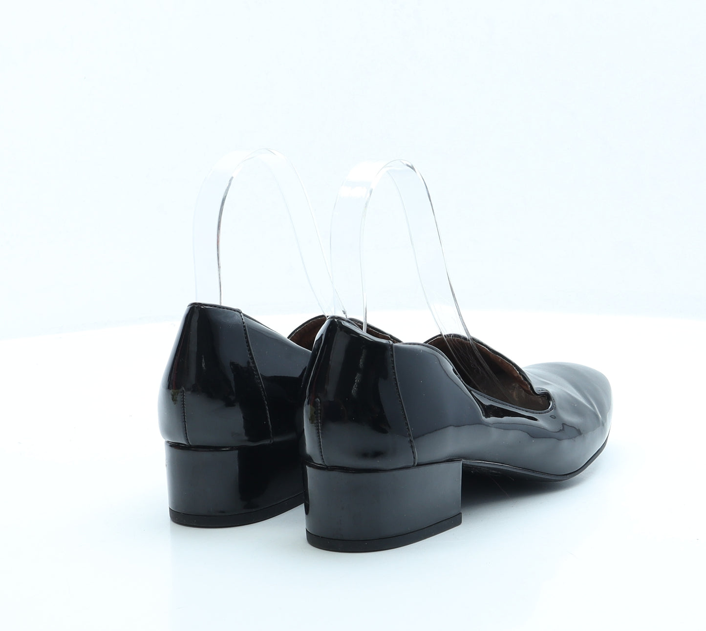 NEXT Womens Black Vinyl Loafer Flat UK 5 EUR 38