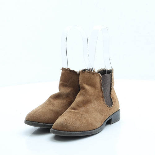 Primark Girls Brown Polyester Chelsea Boot UK 11 EUR 29 US 12