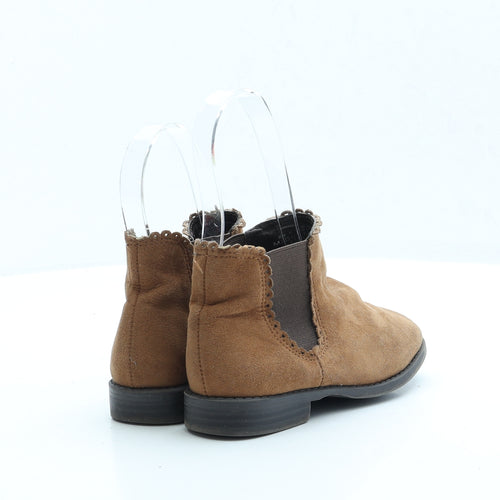 Primark Girls Brown Polyester Chelsea Boot UK 11 EUR 29 US 12