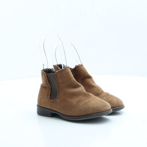 Primark Girls Brown Polyester Chelsea Boot UK 11 EUR 29 US 12