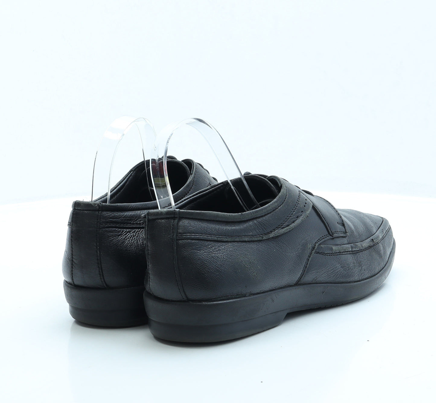 Fleet & Foster Mens Black Faux Leather Loafer Casual UK 8.5