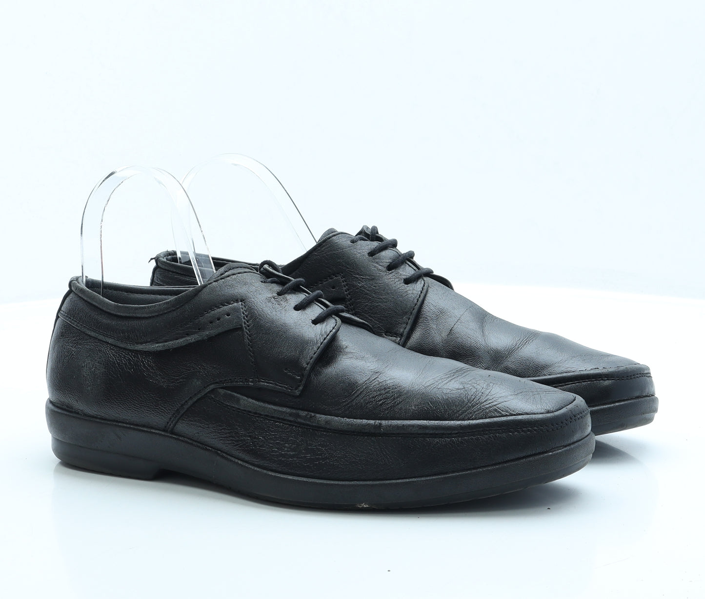 Fleet & Foster Mens Black Faux Leather Loafer Casual UK 8.5