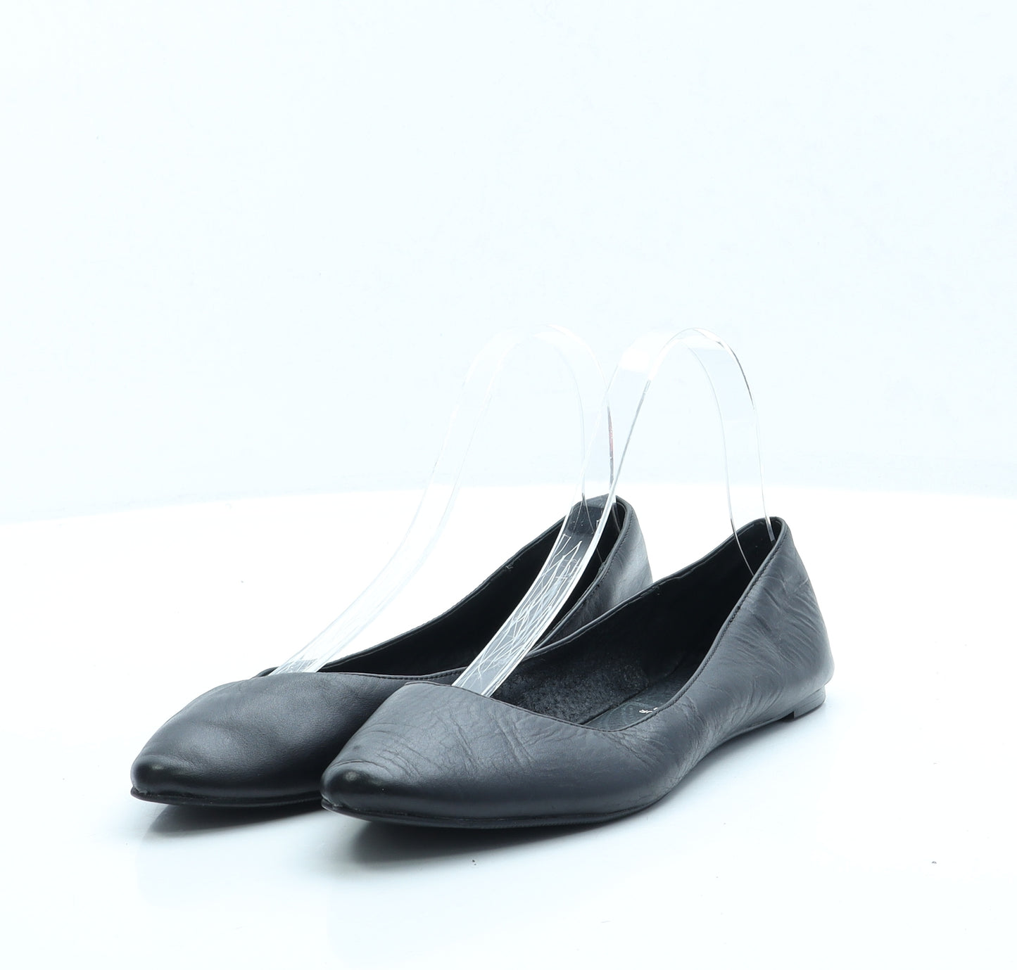 Accessorize Womens Black Faux Leather Ballet Flat UK 5 EUR 38