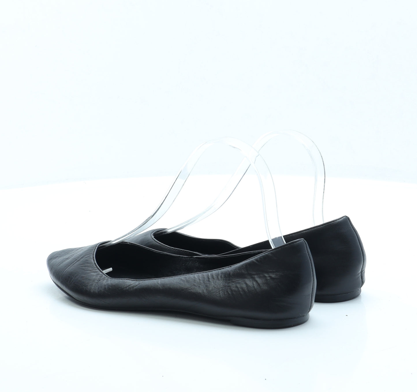 Accessorize Womens Black Faux Leather Ballet Flat UK 5 EUR 38