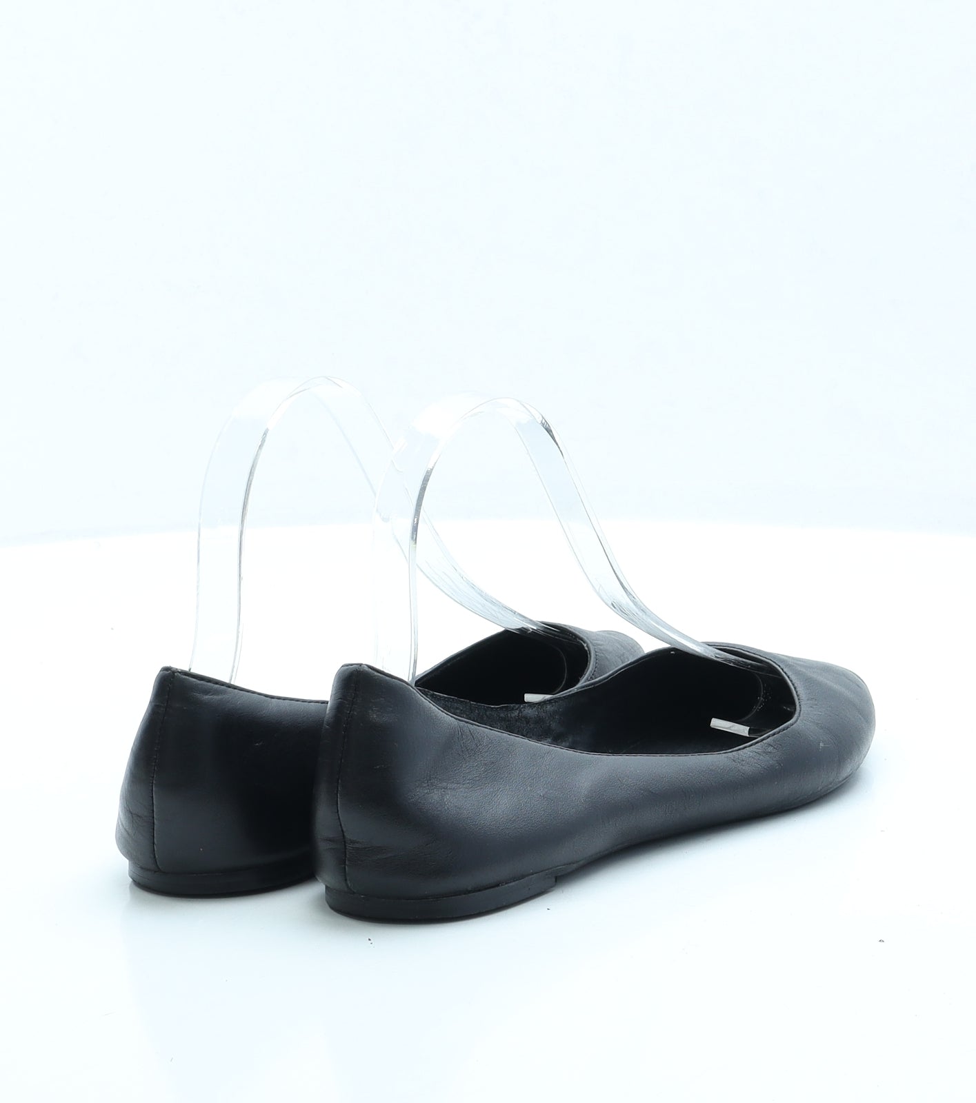 Accessorize Womens Black Faux Leather Ballet Flat UK 5 EUR 38