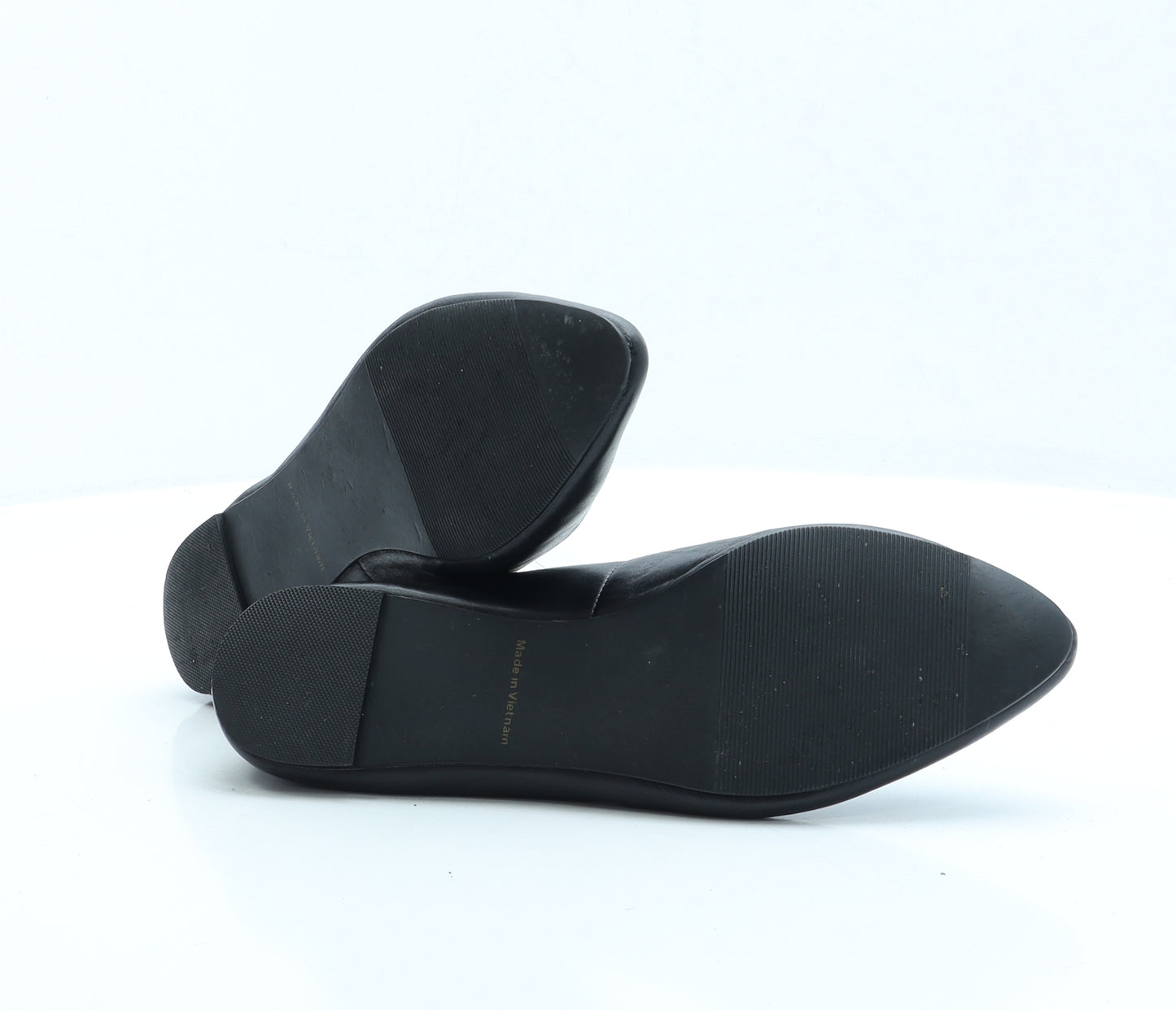 Accessorize Womens Black Faux Leather Ballet Flat UK 5 EUR 38