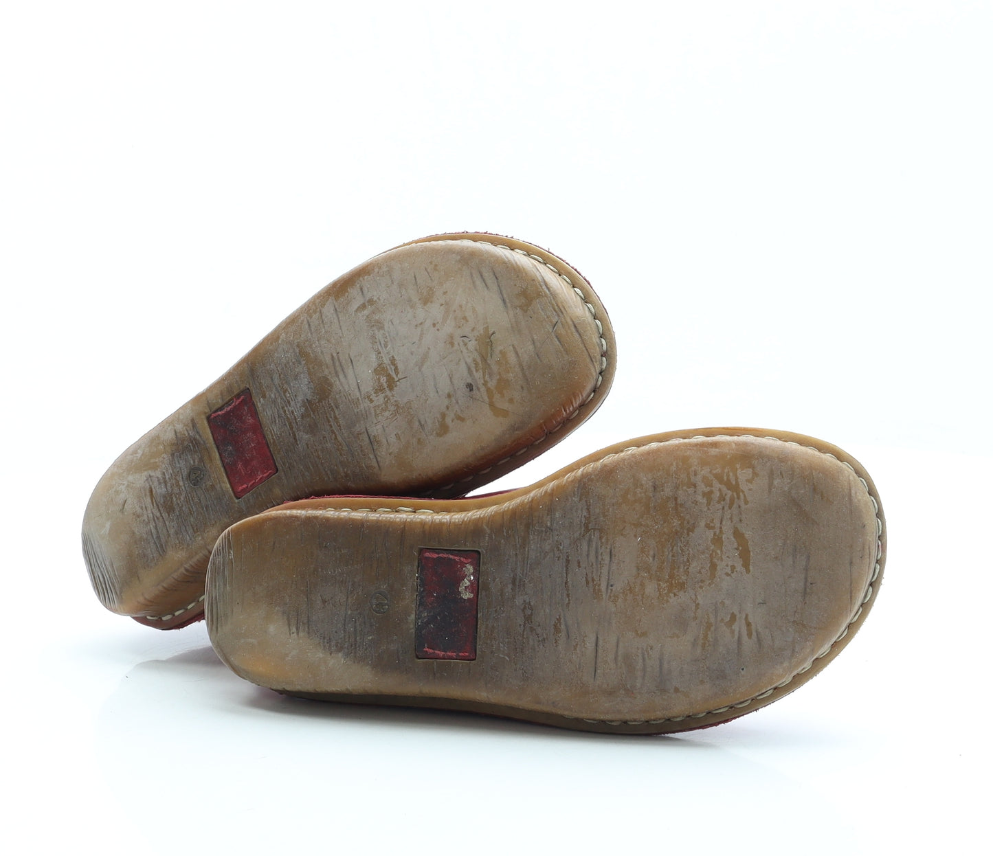 Clarks Womens Red Faux Leather Desert Boot UK 4.5