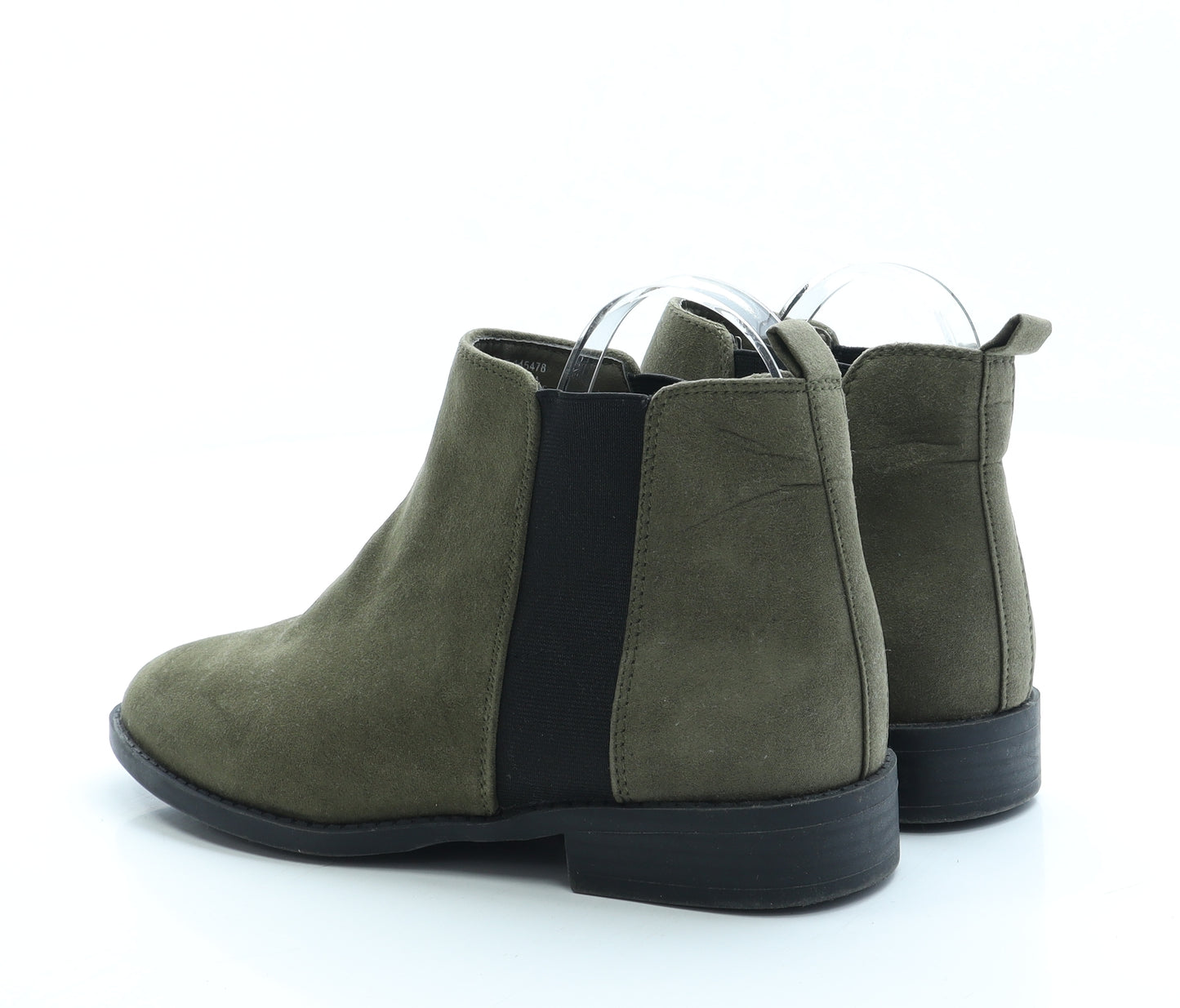 Primark Womens Green Polyester Chelsea Boot UK 5 EUR 38 US 7 - Wide Fit