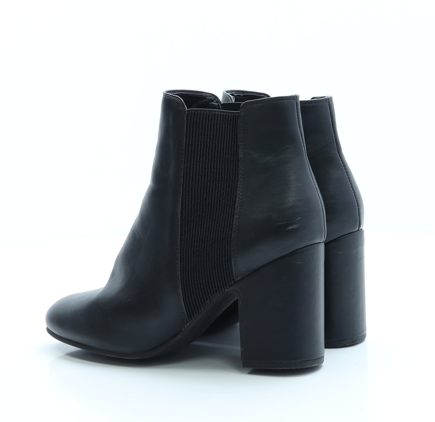 New Look Womens Black Faux Leather Bootie Boot UK 7 EUR 40