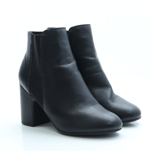 New Look Womens Black Faux Leather Bootie Boot UK 7 EUR 40