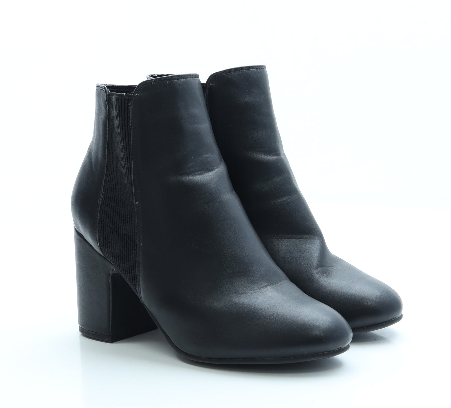New Look Womens Black Faux Leather Bootie Boot UK 7 EUR 40