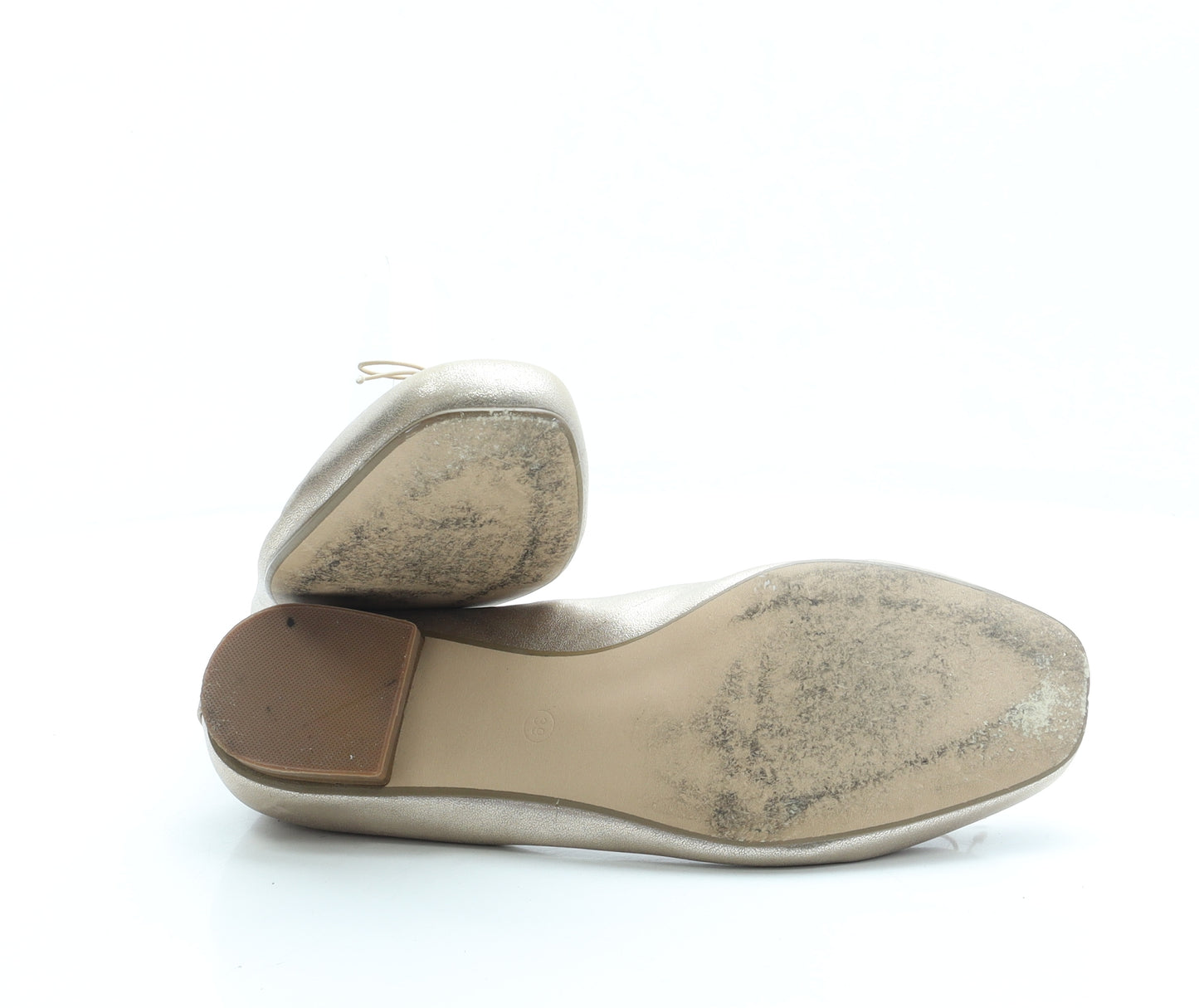 Ballet Boutique Womens Gold Polyester Ballet Flat UK 6 EUR 39