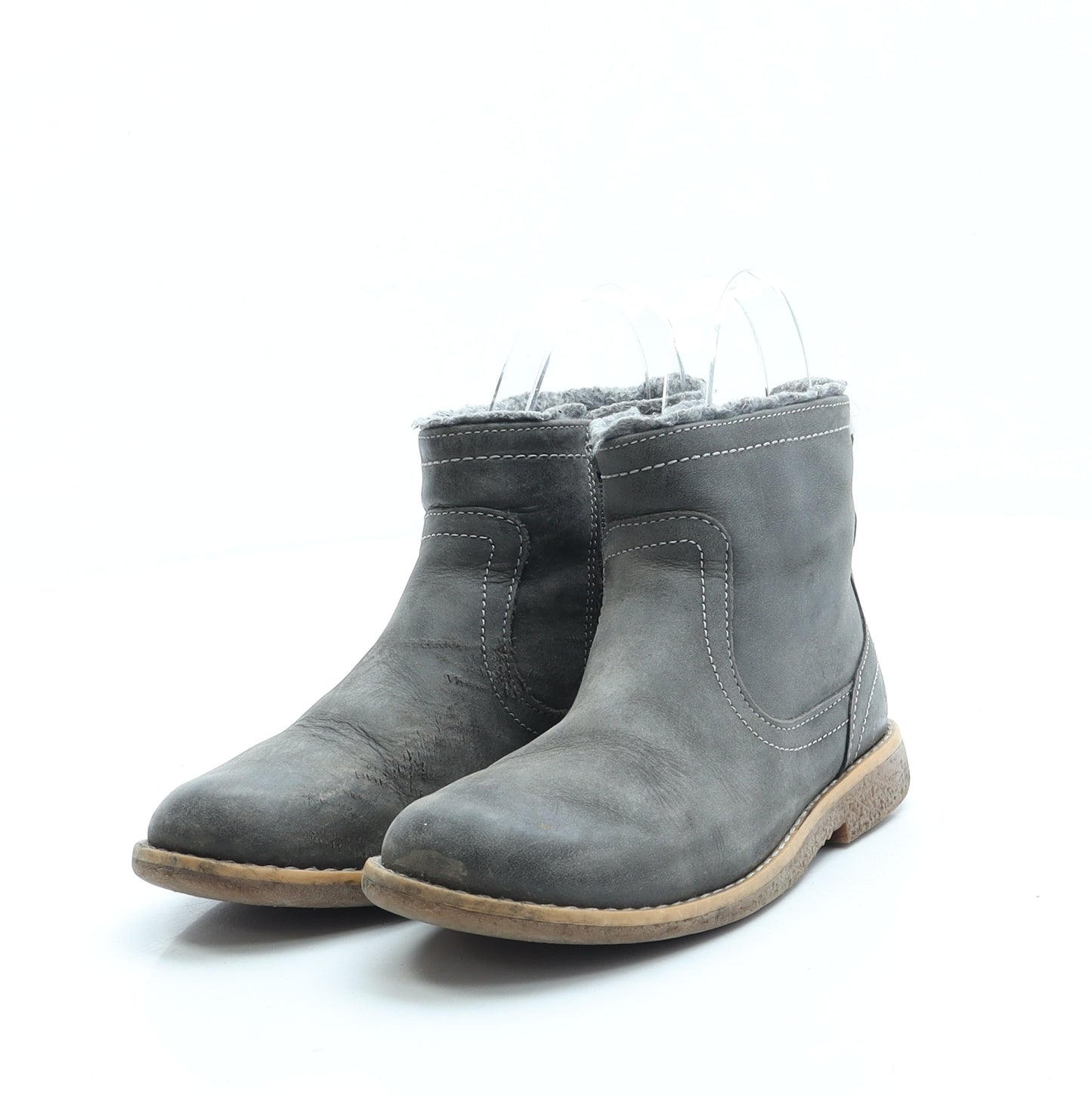 Clarks Girls Grey Polyester Chelsea Boot UK 11.5