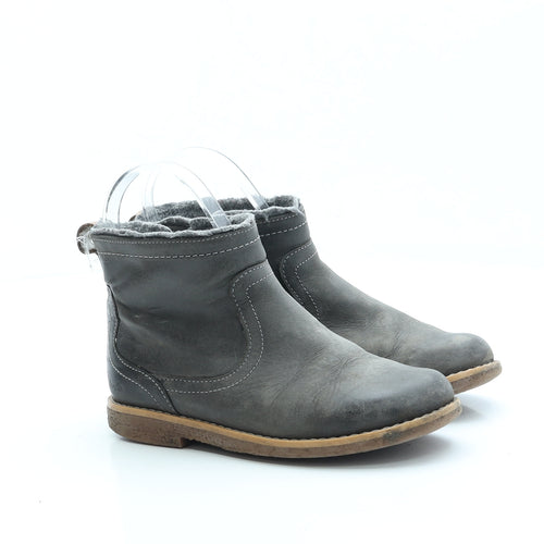 Clarks Girls Grey Polyester Chelsea Boot UK 11.5
