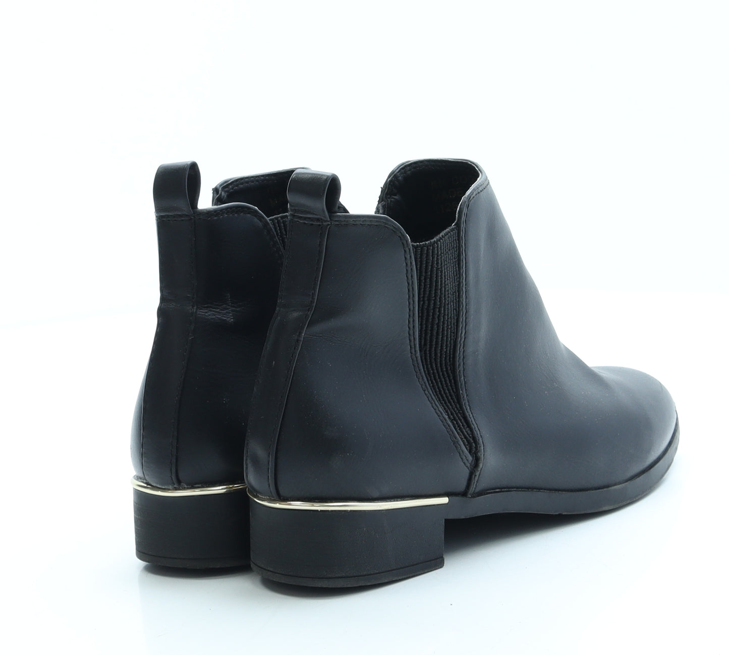 Primark Womens Black Faux Leather Chelsea Boot UK 4 EUR 37 US 6 - Wide Fit