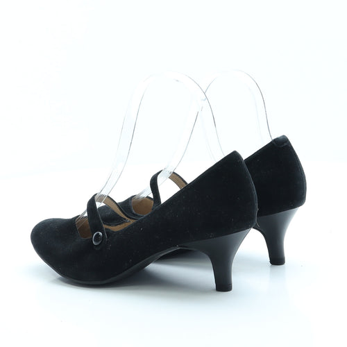 FootGlove Womens Black Polyester Court Heel UK 4
