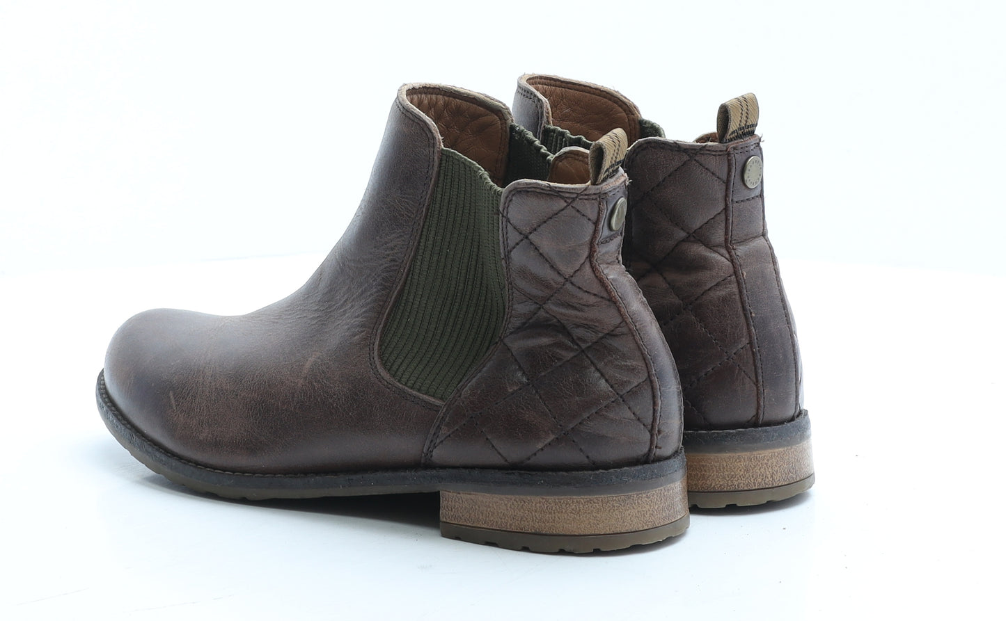 Barbour Womens Brown Faux Leather Bootie Boot UK 5