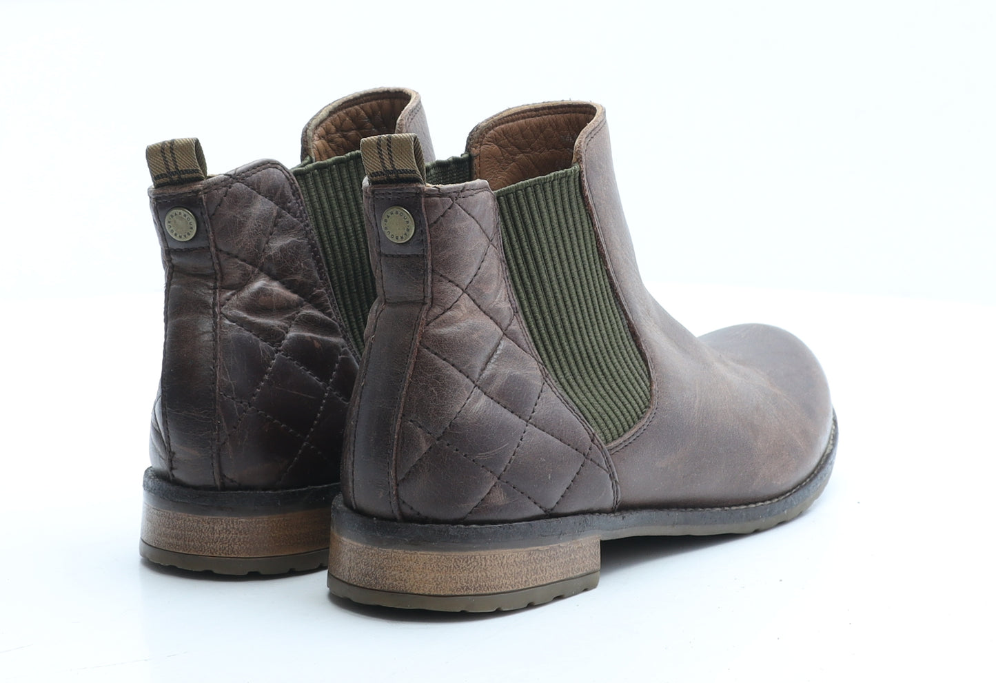 Barbour Womens Brown Faux Leather Bootie Boot UK 5