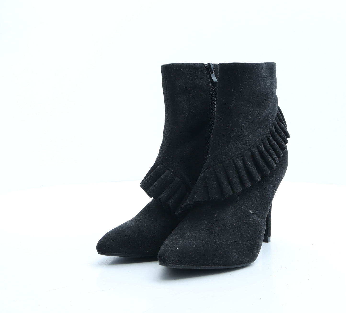 Preworn Womens Black Polyester Bootie Boot UK 5