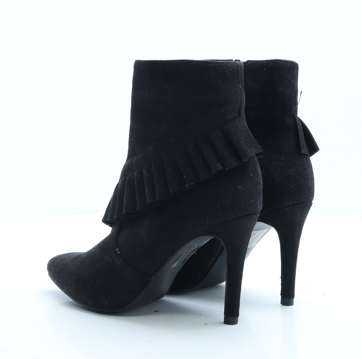 Preworn Womens Black Polyester Bootie Boot UK 5