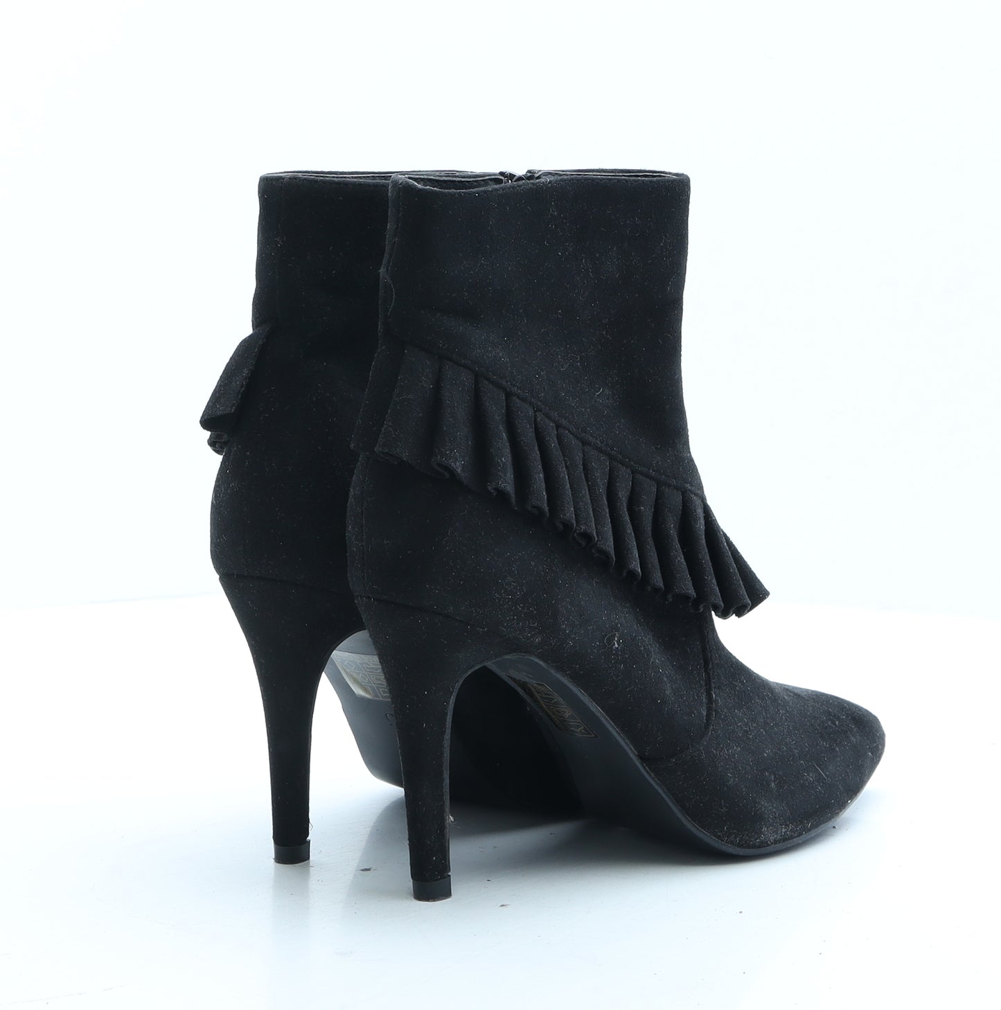 Preworn Womens Black Polyester Bootie Boot UK 5