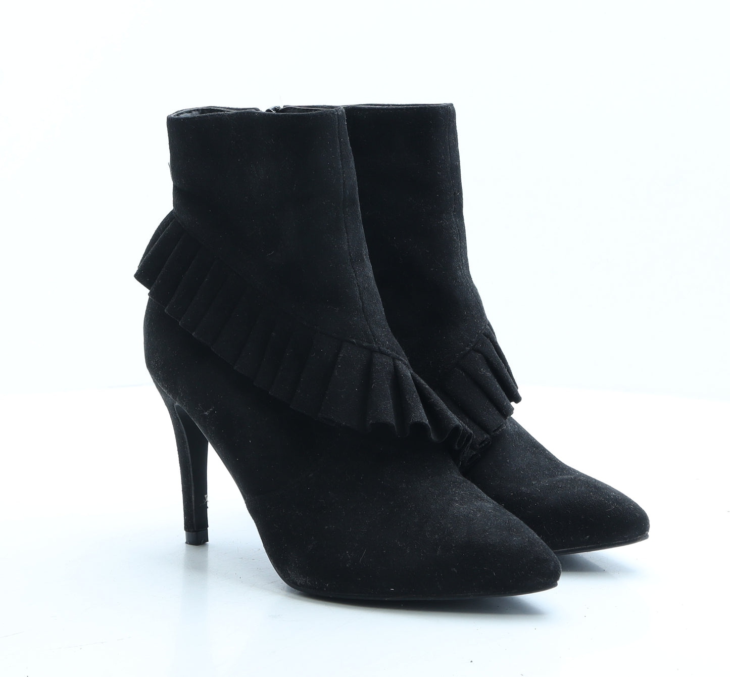 Preworn Womens Black Polyester Bootie Boot UK 5