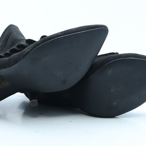 Preworn Womens Black Polyester Bootie Boot UK 5