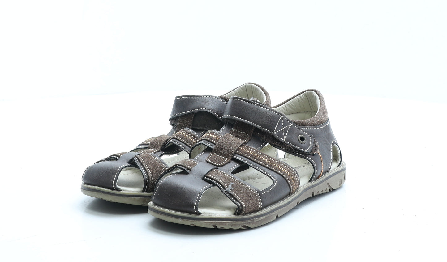 Chatterbox Boys Brown Polyester Gladiator Sandal UK 12