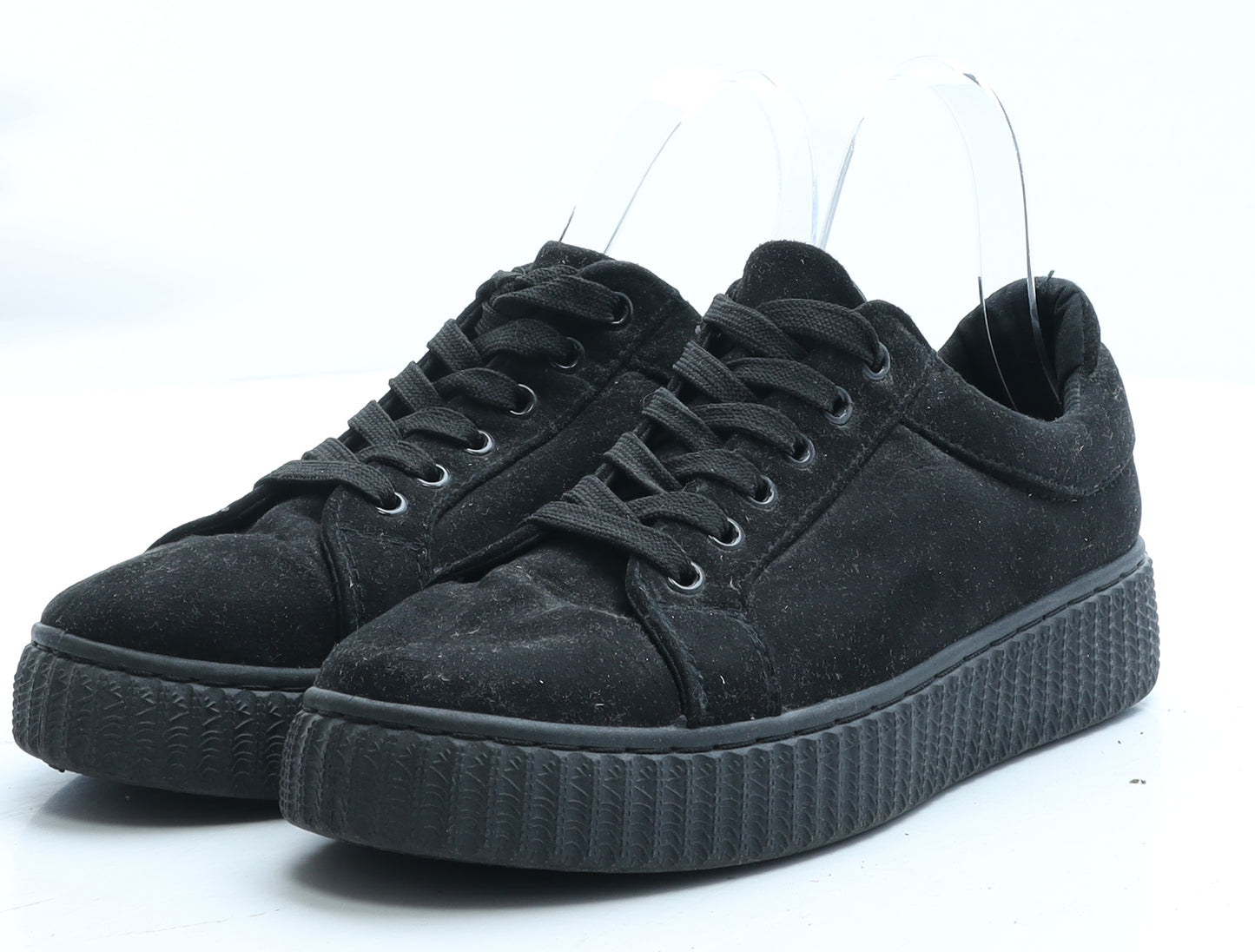 Krush Womens Black Polyester Trainer UK 4