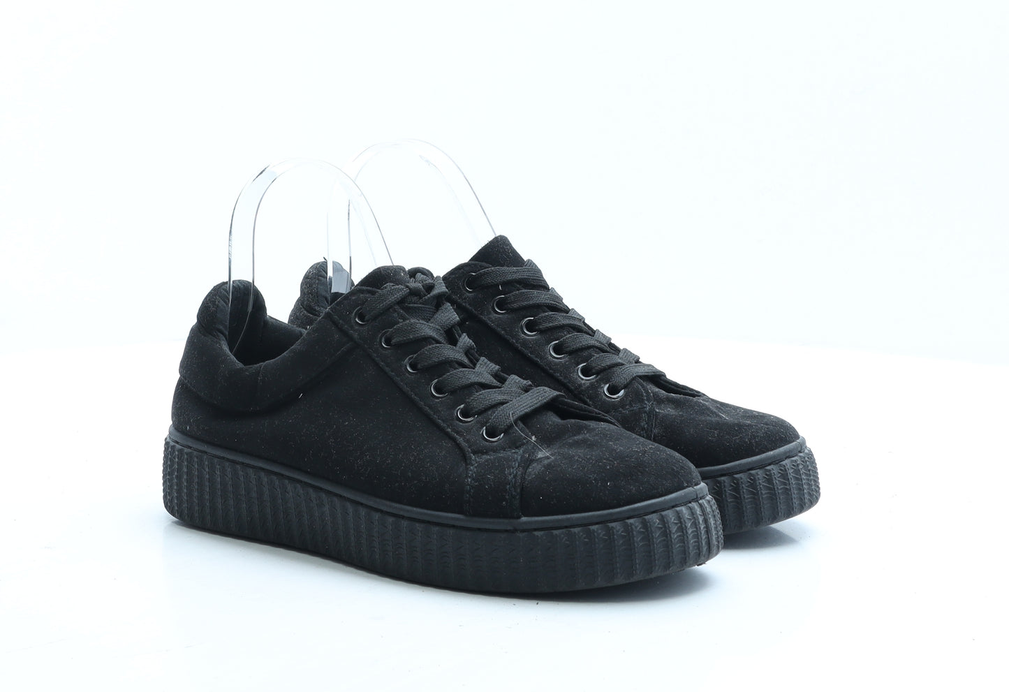 Krush Womens Black Polyester Trainer UK 4