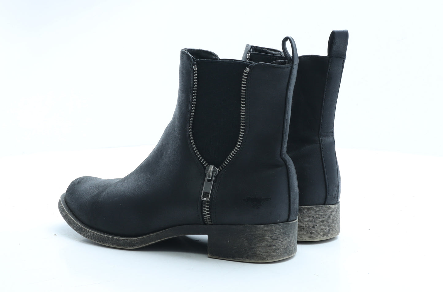 Pocketdog Womens Black Leather Bootie Boot UK 4 EUR 37