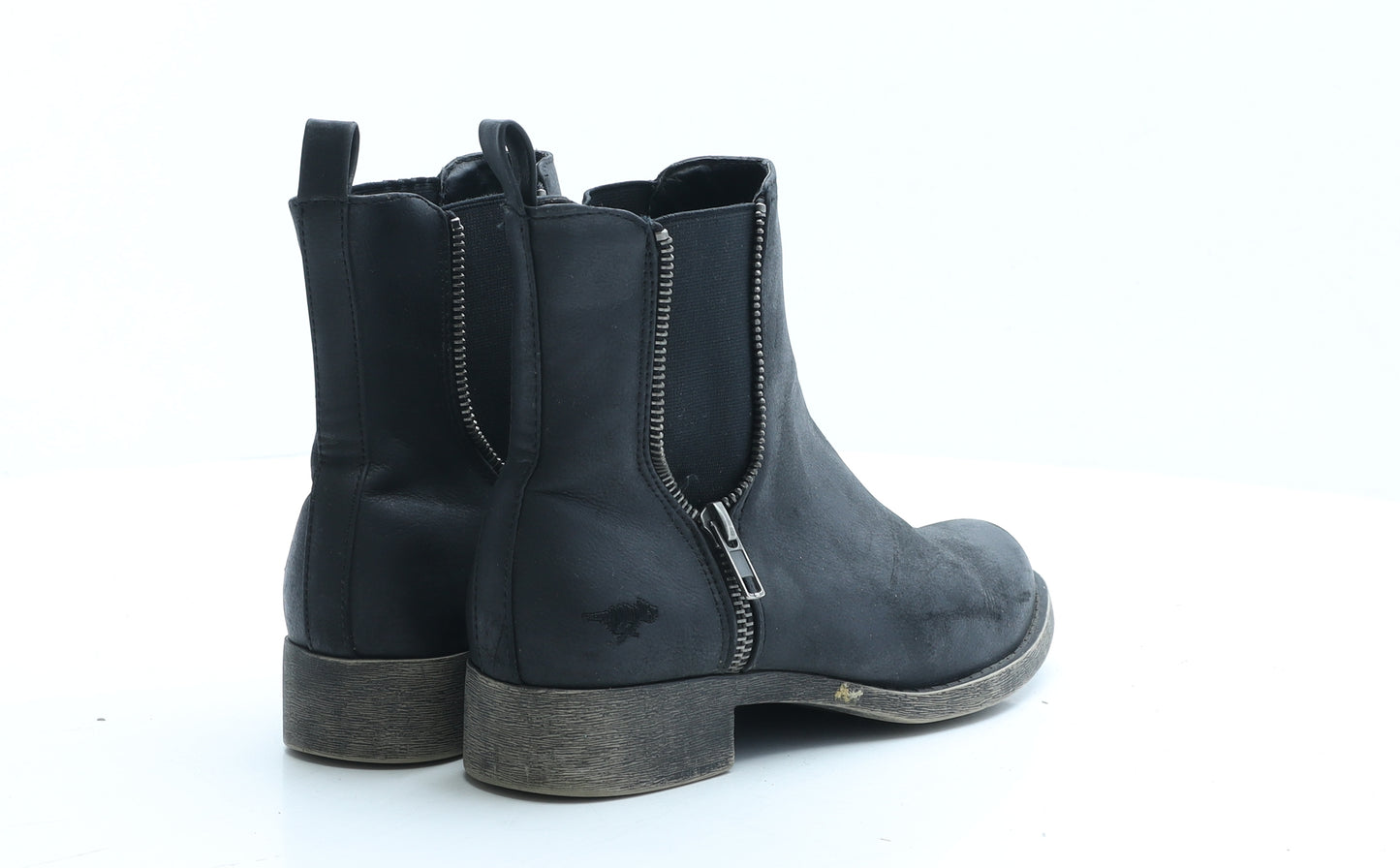 Pocketdog Womens Black Leather Bootie Boot UK 4 EUR 37