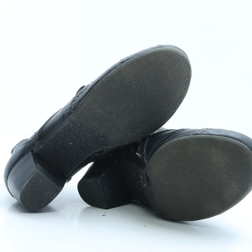 Preworn Womens Black Faux Leather Bootie Boot UK 5 EUR 38