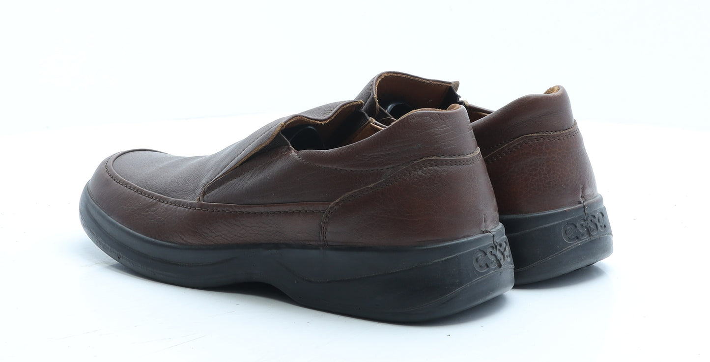 Esse Mens Brown Leather Loafer Casual UK 9 EUR 42
