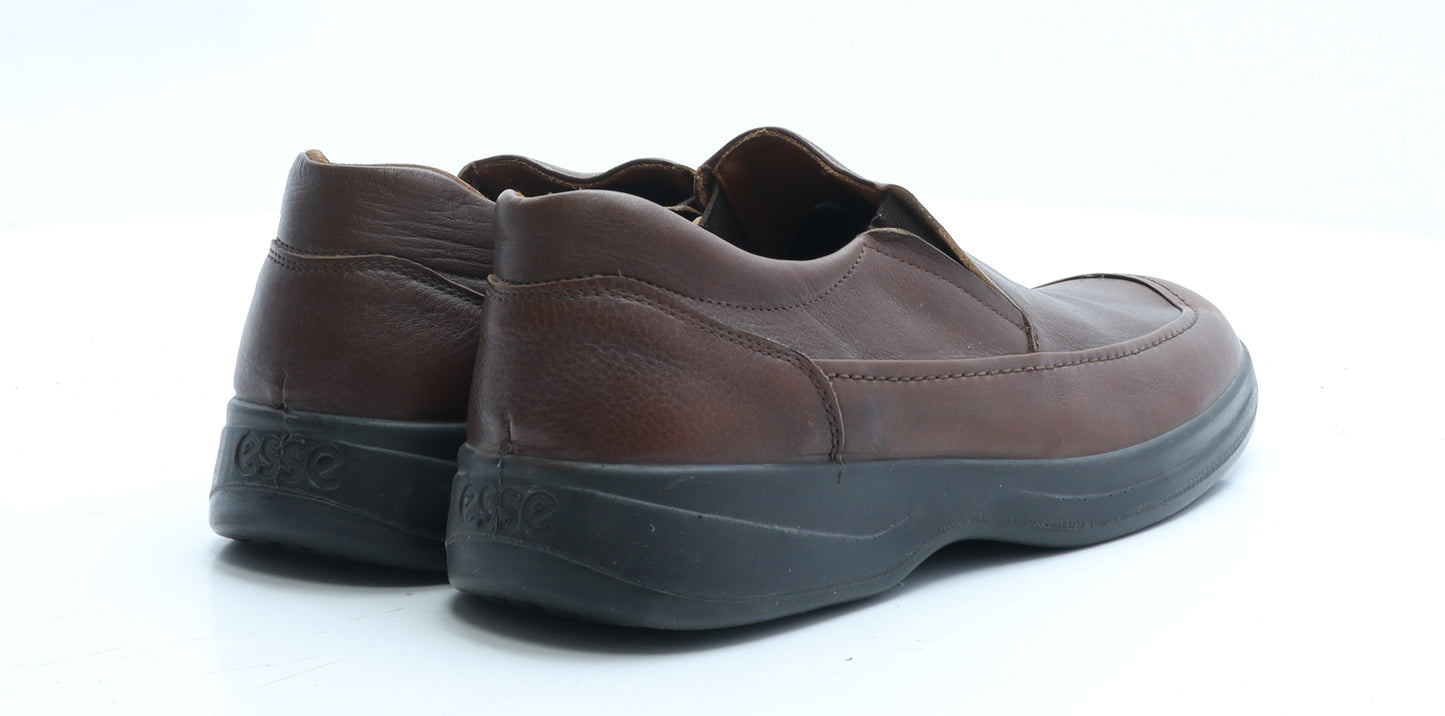 Esse Mens Brown Leather Loafer Casual UK 9 EUR 42