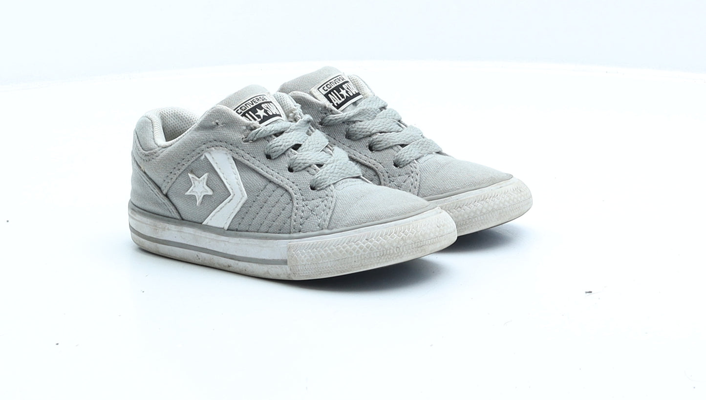 Converse Boys Grey Faux Suede Trainer UK 7 EUR 23