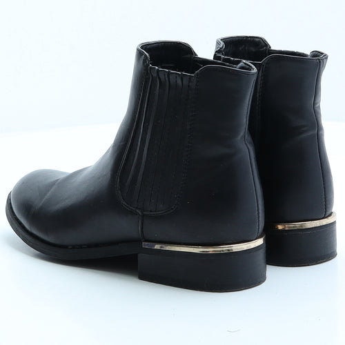 Atmosphere Womens Black Faux Leather Chelsea Boot UK 3 EUR 36