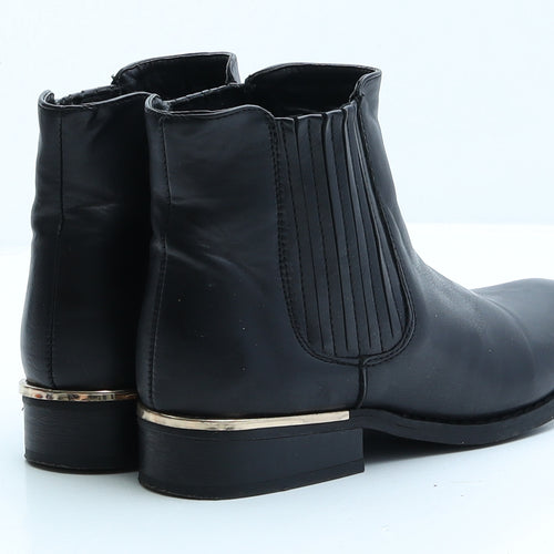 Atmosphere Womens Black Faux Leather Chelsea Boot UK 3 EUR 36