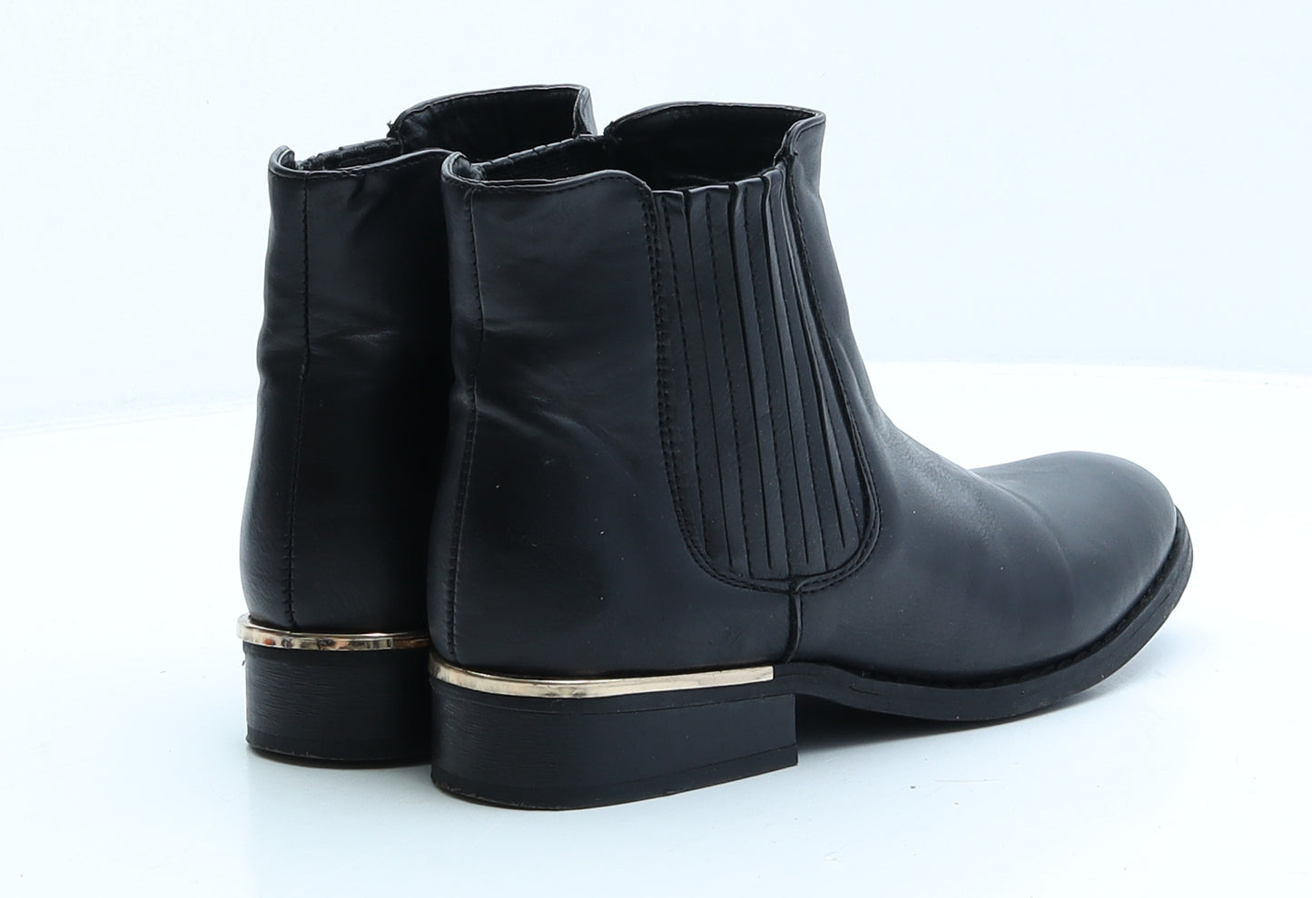 Atmosphere Womens Black Faux Leather Chelsea Boot UK 3 EUR 36