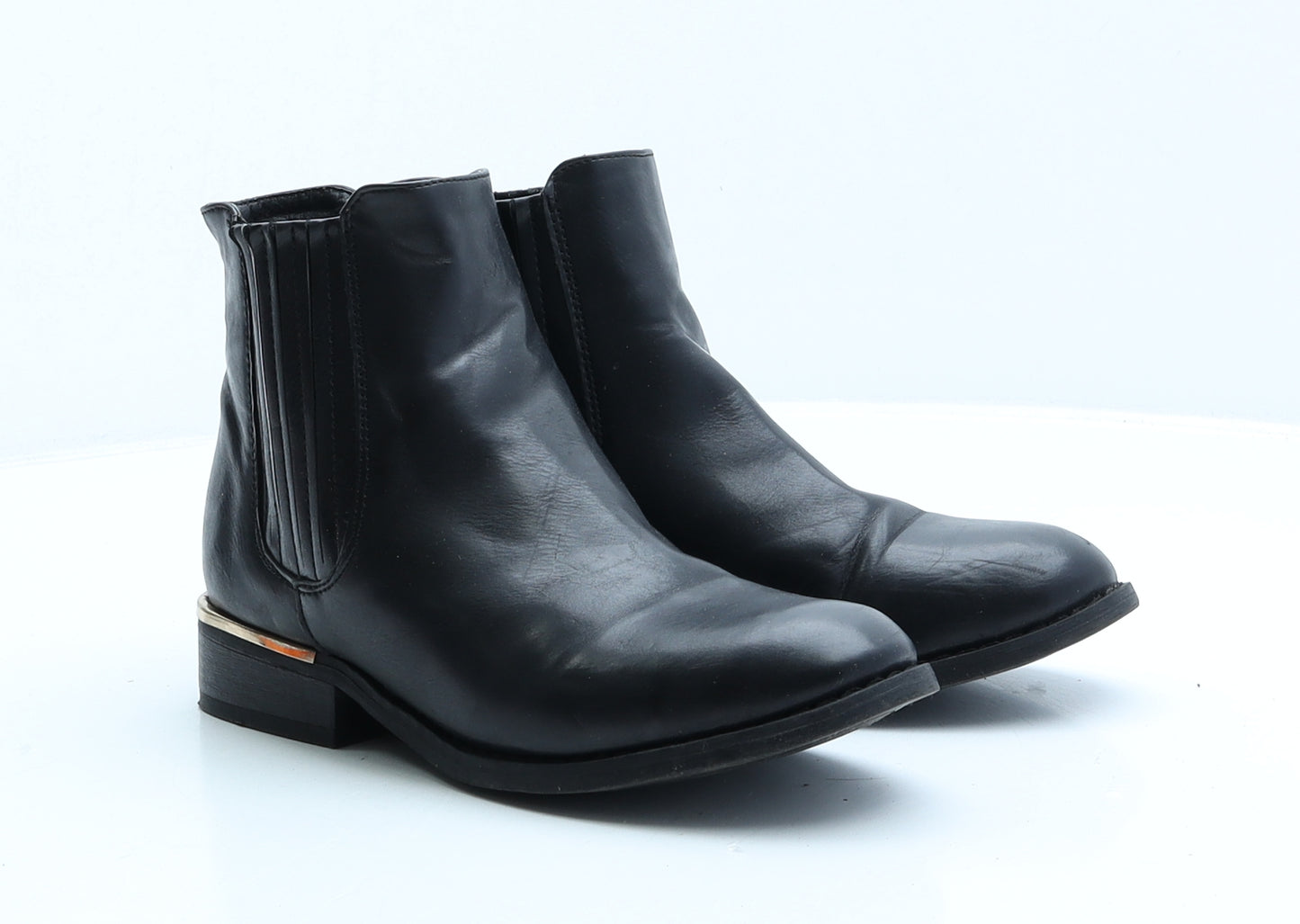 Atmosphere Womens Black Faux Leather Chelsea Boot UK 3 EUR 36